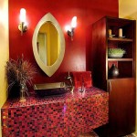 Amazing red bathroom decor