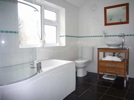 Bathroom with small vanity