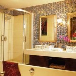 Charming Bathroom Design With Mosaic Tiles