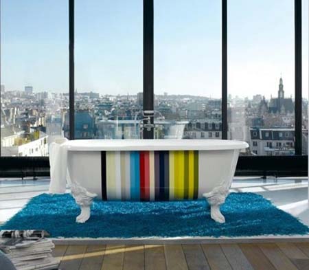 Colorful Bathroom Bathtub