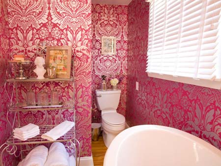 Designer wallpaper for bathroom decorations