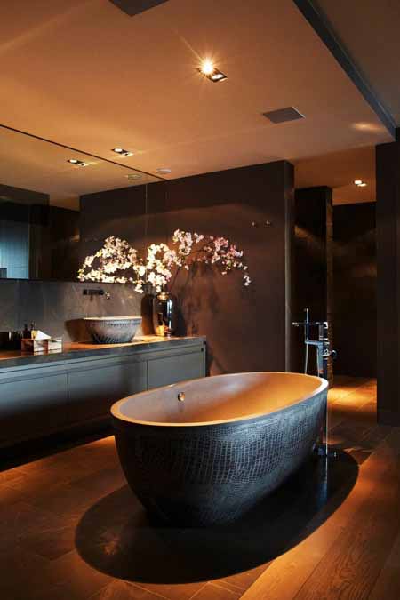 Stylish modern bathroom bathtub