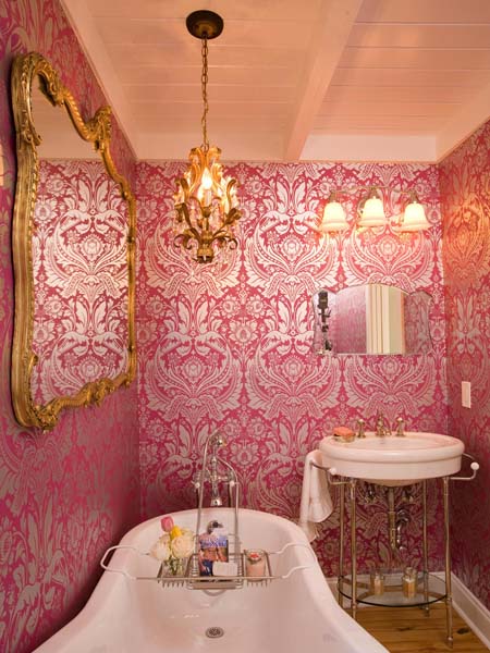 Bright wallpapers for bathroom decor