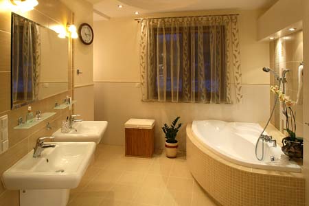 Luxury bathroom curtains ideas