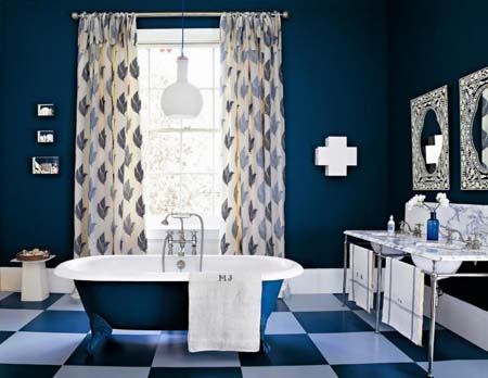 Modern bathroom curtains ideas