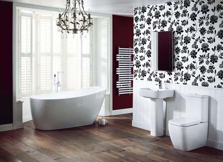 Modern bathroom wallpaper decoration