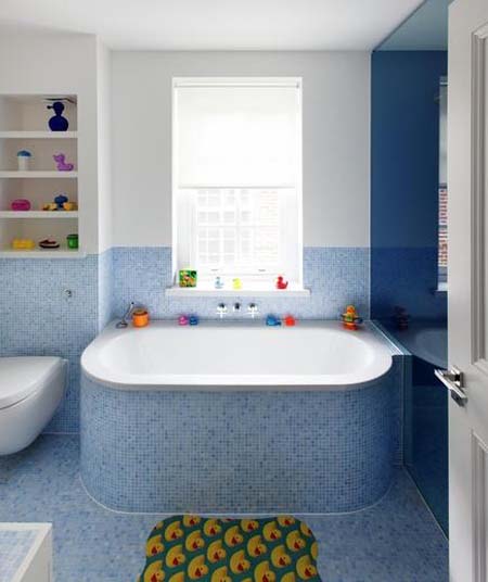 Sparkling bathroom tiles