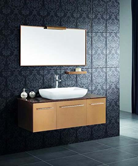 14 - Alpha Plus Luxury Wall Mounted Bathroom Stainless Steel Cabinet Ceramic Sink Vanity Set