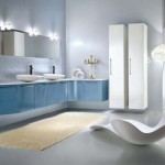 Soothing interesting modern bathroom design